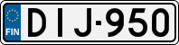 License plate of Finland, Cars