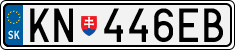 License plate of Slovakia, Cars