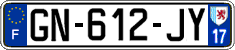 French license plate, SIV (ordinary)
