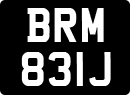 License plate of the United Kingdom, 1963 year system
