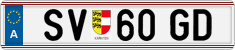 License plate of Austria, Regular plates