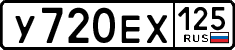License plate Russia, Cars