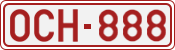 License plate of Belgium, 1951 year system
