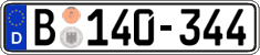 German license plate, Diplomatic