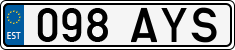 License plate of Estonia, Regular car plates