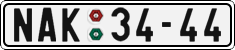 License plate of the Czech Republic, Cars (1960)