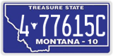 Montana, 1-12345A / 10-1234A