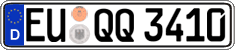 German license plate, Regular plates