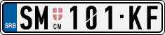 License plate of Serbia, Cars