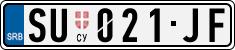 License plate of Serbia, Cars