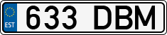 License plate of Estonia, Regular car plates