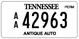 Tennessee, Antique (AA 12345)