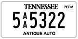 Tennessee, Antique (AA 12345)