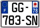 French license plate, SIV (ordinary)