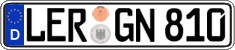 German license plate, Regular plates
