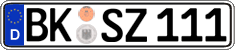 German license plate, Regular plates