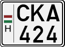 license plates of Hungary, Cars (1990)