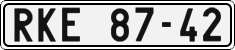 License plate of the Czech Republic, Cars (1960)