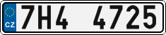 License plate of the Czech Republic, Cars (2001)