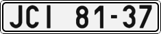 License plate of the Czech Republic, Cars (1960)