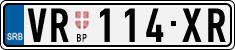 License plate of Serbia, Cars