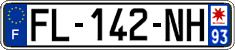 French license plate, SIV (ordinary)