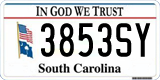 South Carolina, In God We Trust (1234AB/123 4AB)