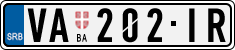 License plate of Serbia, Cars