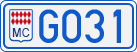 License plate of Monaco, Cars
