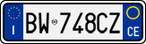 License plate of Italy, Cars (1994 year series)