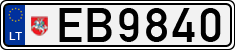 License plate of Lithuania, Electric vehicles