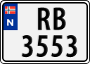 License plate of Norway, Trailers, motorcycles, special vehicles