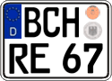 German license plate, Regular plates
