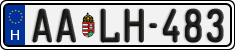 license plates of Hungary, Regular plates (2022)