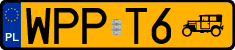 License plates of Poland, Oldtimers