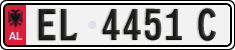 License plate of Albania, Cars (1993)