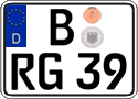 German license plate, Regular plates
