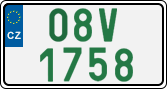 License plate of the Czech Republic, Oldtimers (2001)
