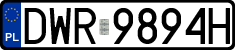 License plates of Poland, Regular car plates