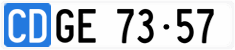 License plate of Switzerland, Diplomatic