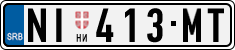 License plate of Serbia, Cars