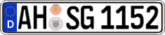 German license plate, Regular plates