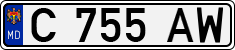 License plate of Moldova, Trailers (1992)
