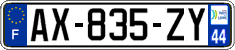 French license plate, SIV (ordinary)