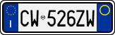 License plate of Italy, Cars (1994 year series)