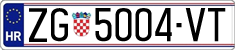 License plate of Croatia, Regular plates