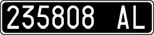License plate of Italy, Cars (1927 year series)