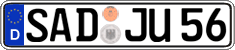 German license plate, Regular plates