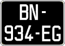 French license plate, SIV (oldtimers)