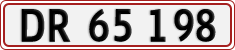 License plate of Denmark, Regular plates